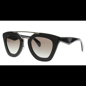 Prada Sunglasses black leather trim!